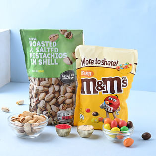 Send Evil Eye Rakhi in UK with Pistachios N Chocolates