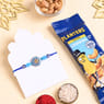Blue Charm Rakhi With Planters Cashew