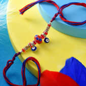 Evil Eye Red Blue Rakhi