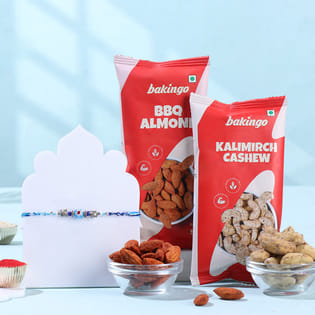 Evil Eye Turtle Rakhi With Almonds N Cashews