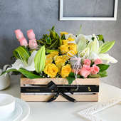 Buy Exotic Floral N Candle Hamper Online