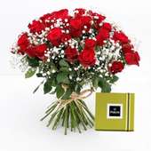 Exotic Triple Decennial Roses N Patchi for Valentine