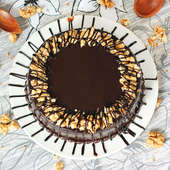 Choco-Walnut Cake - Top View