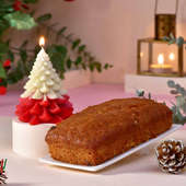 Exquisite Christmas Tree Candle With Carrot Cake