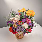 Send a Bunch of Exquisite Floral Arrangement In Embroidery Design Pot ...