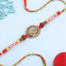 Exquisite N Antique Charm Om Rudraksha N Pearl Rakhi