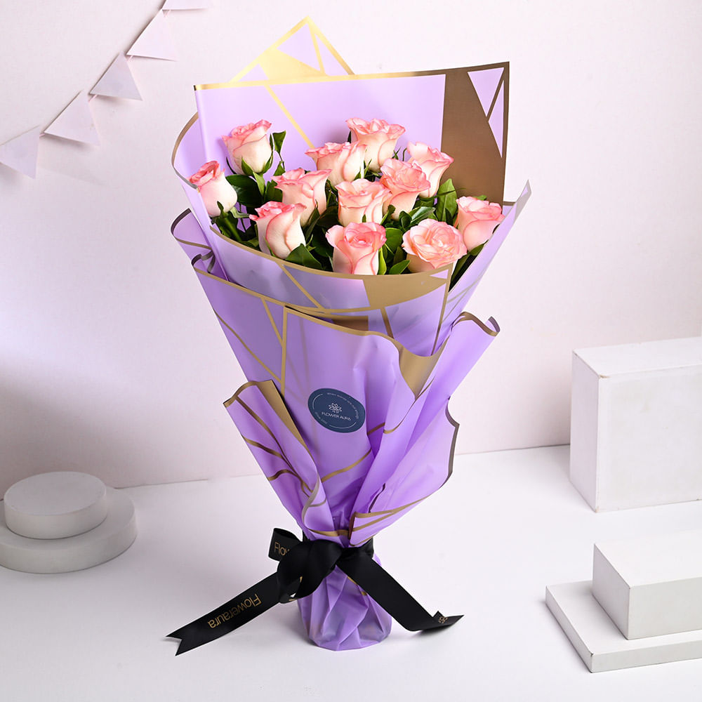 Exquisite Pink Roses Bouquet