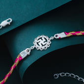 Spiritual 925 Silver Swastik Rakhi