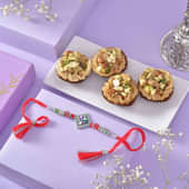 Exquisitely Beaded Rakhi with Tart Baklawa