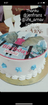 Snowkissed Bday Photo Cake