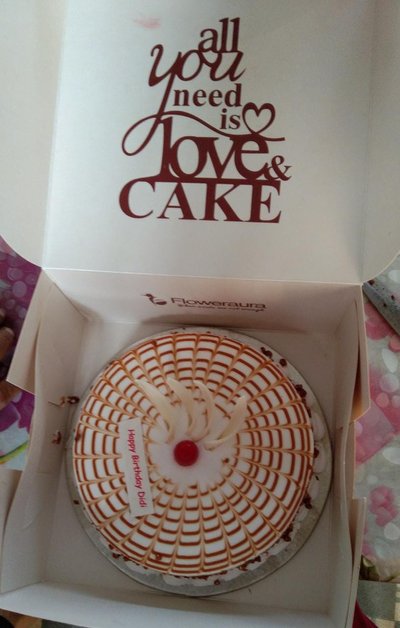 Eggless Divine Butterscotch Cake