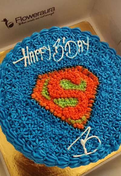 Superman Themed Cake