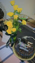 10 Yellow Rose In Vase