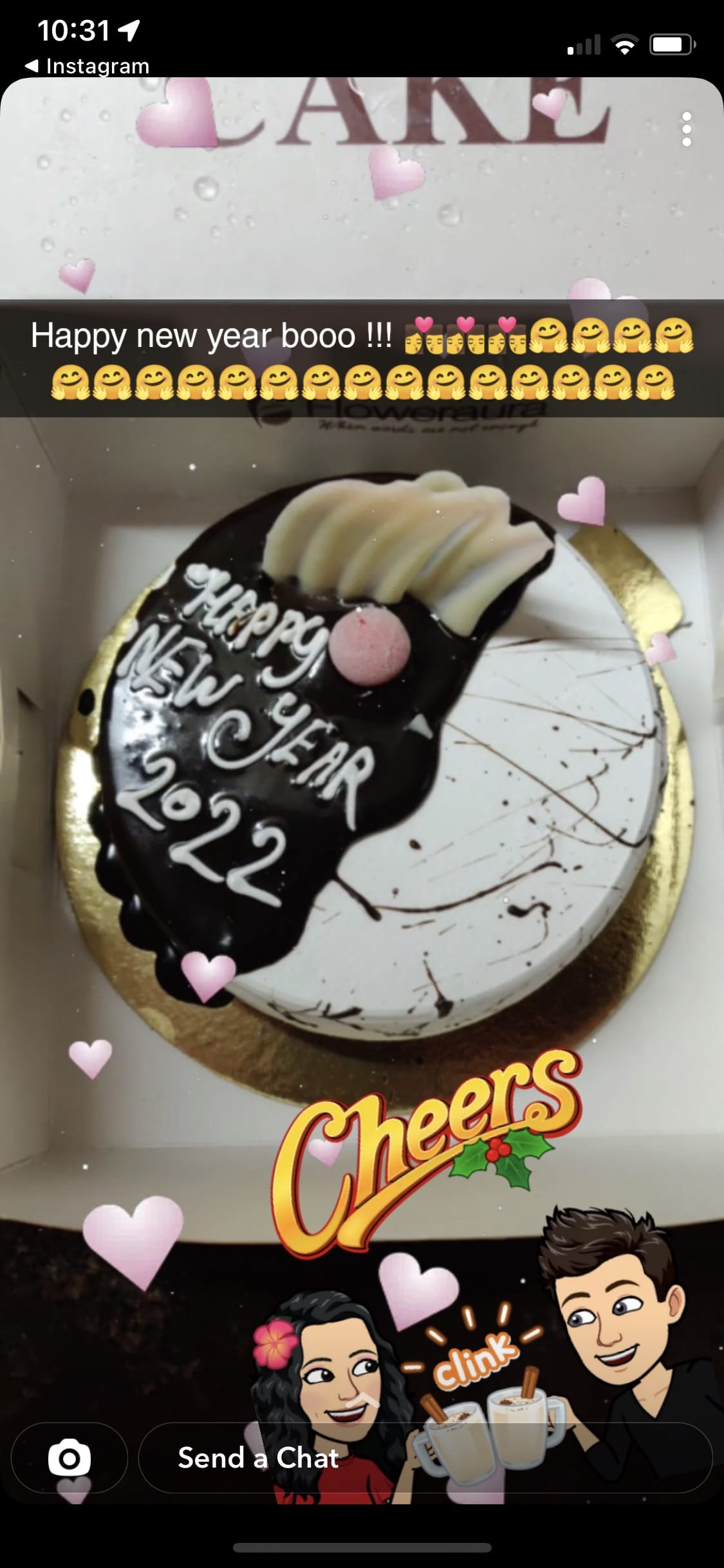 Dripping Choco Vanilla HNY Cake