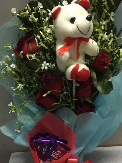 Teddy Red Rose Combo