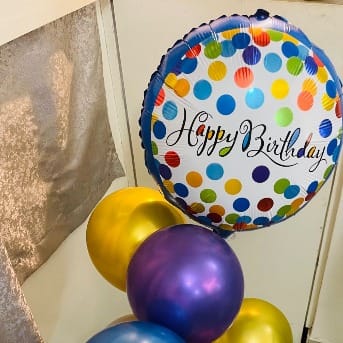 Colorful Bday Balloon Bouquet