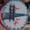 Baby Blue Half To One kids Cake