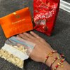 Set of 3 Designer Rakhi With Chocolates And Cashews