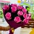 12 Pink Roses Bunch