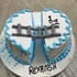 Baby Blue Half To One Kids Cake