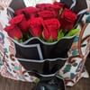 Red Rose Bouquet With Red Velvet N Choco Jar Cake