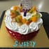 Red Velvet Fruit Cake N Teddy Bear Combo