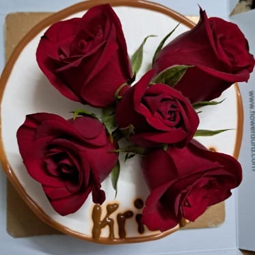 Floral Fancy Black Forest Cake