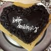 Heart Shape Chocolate Cake With Love Topper