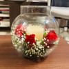 Roses N Candle in Goblet