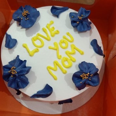 Mothers Day Floral Frosted Cake