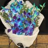 Blue 6 Orchid Jute Bouquet