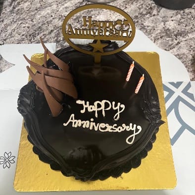Chocolate Truffle Happy Anniversary Cake