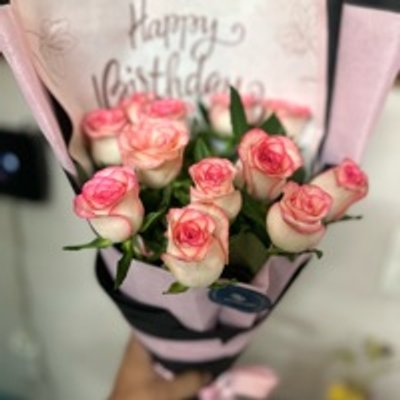 Birthday Celebration Pink Roses