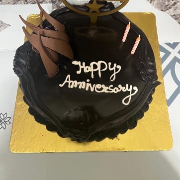 Chocolate Truffle Happy Anniversary Cake