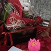 Roses With Teddy Bear N Chocolates In Box