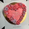 Floral Heart Pink Choco Cake