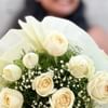 Eternity White Roses Bouquet