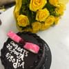 Sunny Roses With Cake Combo