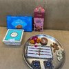 Divine Rakhi Trio In Sweet And Nutty Delights Gift Box