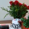 Red Rose Bouquet With Red Velvet N Choco Jar Cake