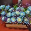 Tranquil Blooms In Wooden Tray