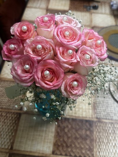 Blush Of Pearls And Roses