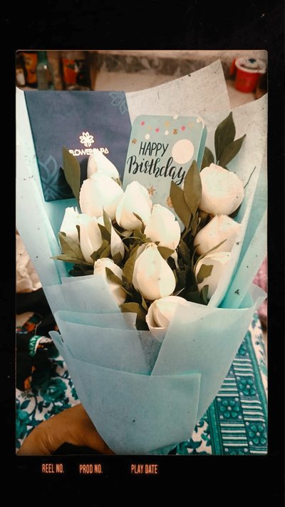 Serene White Rose Bouquet