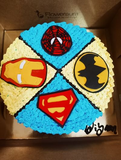 Scrumptious Superhero Cake