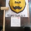 Dad Moustache Pinata Cake