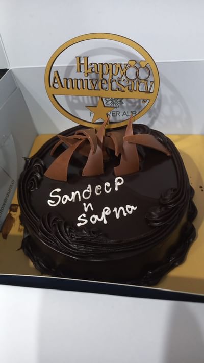 Chocolate Truffle Happy Anniversary Cake