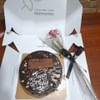 Chocolate Kit Kat Cake N Rose Combo