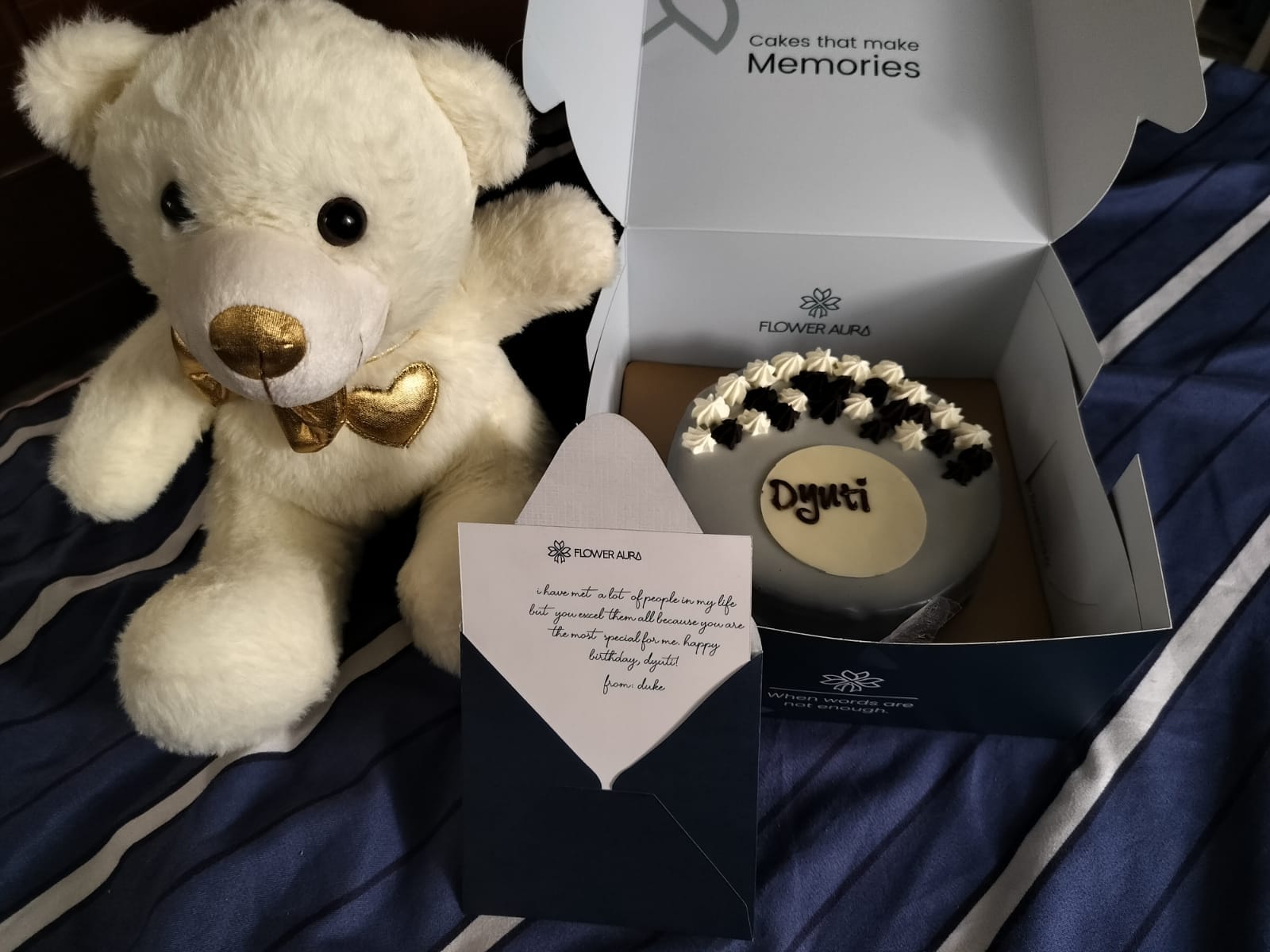 Chocolate Truffle Cake With Teddy Bear