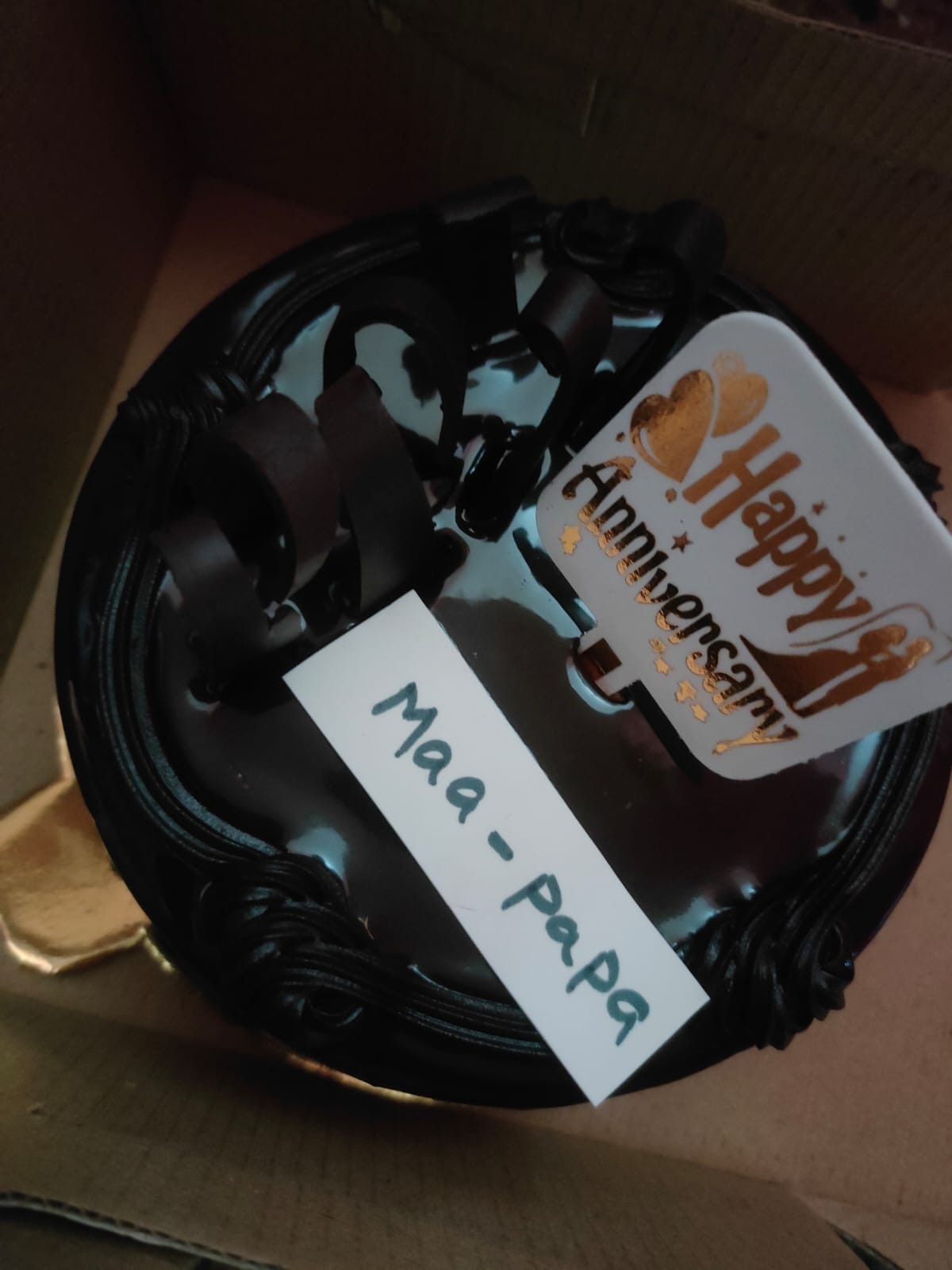 Chocolate Truffle Happy Anniversary Cake