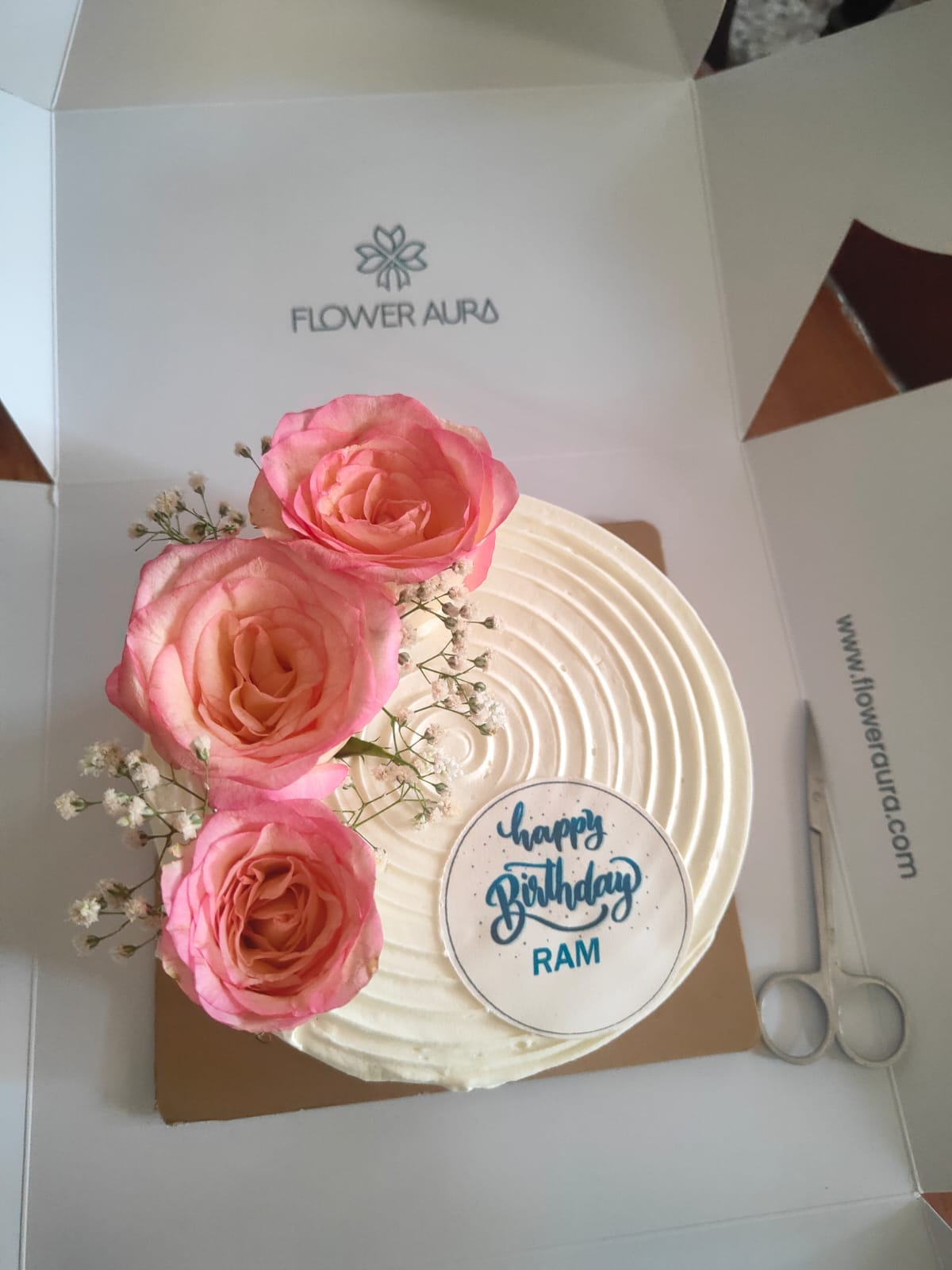 Flavorful Rose Adorned Cake